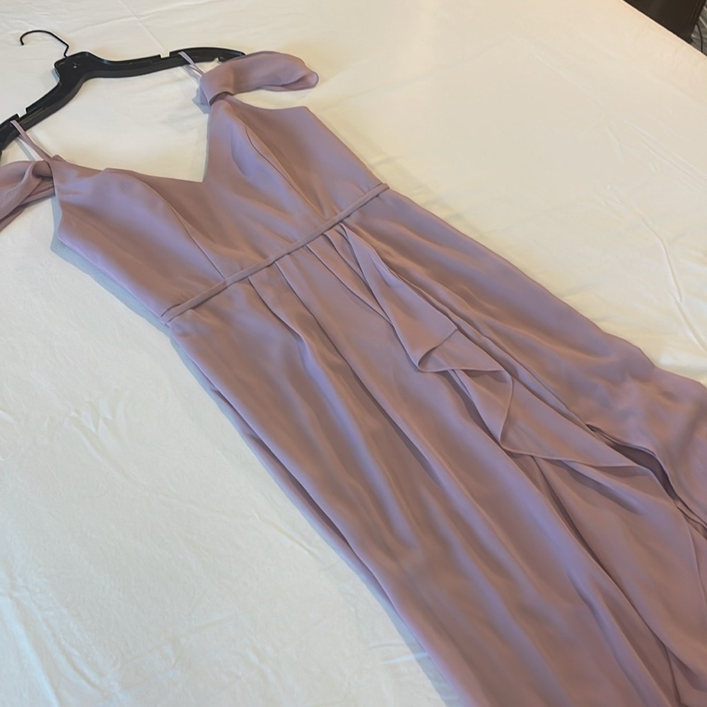 David’s Bridal Cold Shoulder Chiffon Dress - Picture 6 of 17